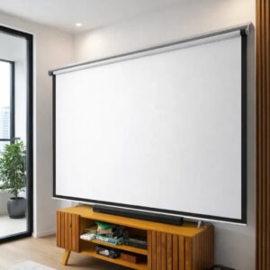 PANTALLA BLANCA ENROLLABLE 2.5mts x 2.5mts