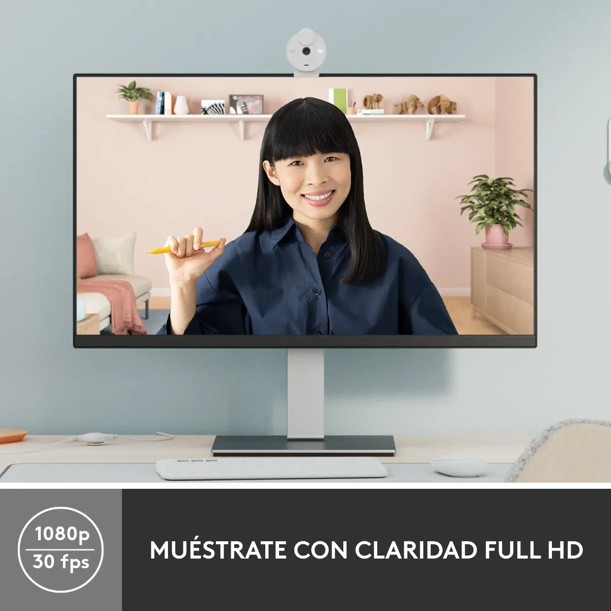 WEBCAM LOGITECH BRIO 300 4k 1080p USB-C - Imagen 7