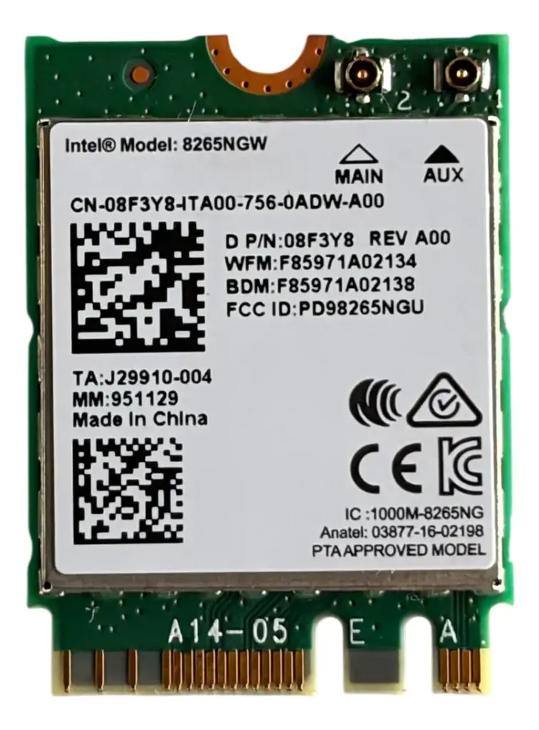PLACA MINI PCI-E WIFI/BT4.2 INTEL 8265NGW M.2 2230