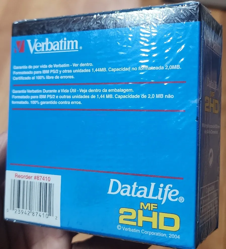 DISKETTE FORMATTED 3.5" 1.44MB (VERBATIM #87410) - Imagen 3