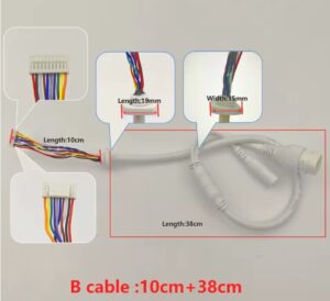 CABLE RED B 10 PINES 10CM+38CM HIKVISION POE RJ